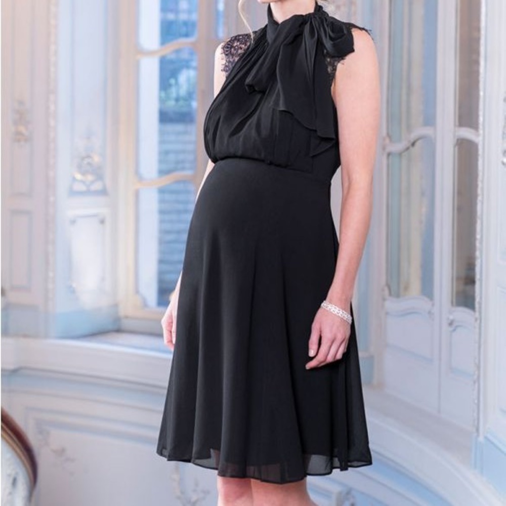 Seraphine Elegant Black Maternity Dress